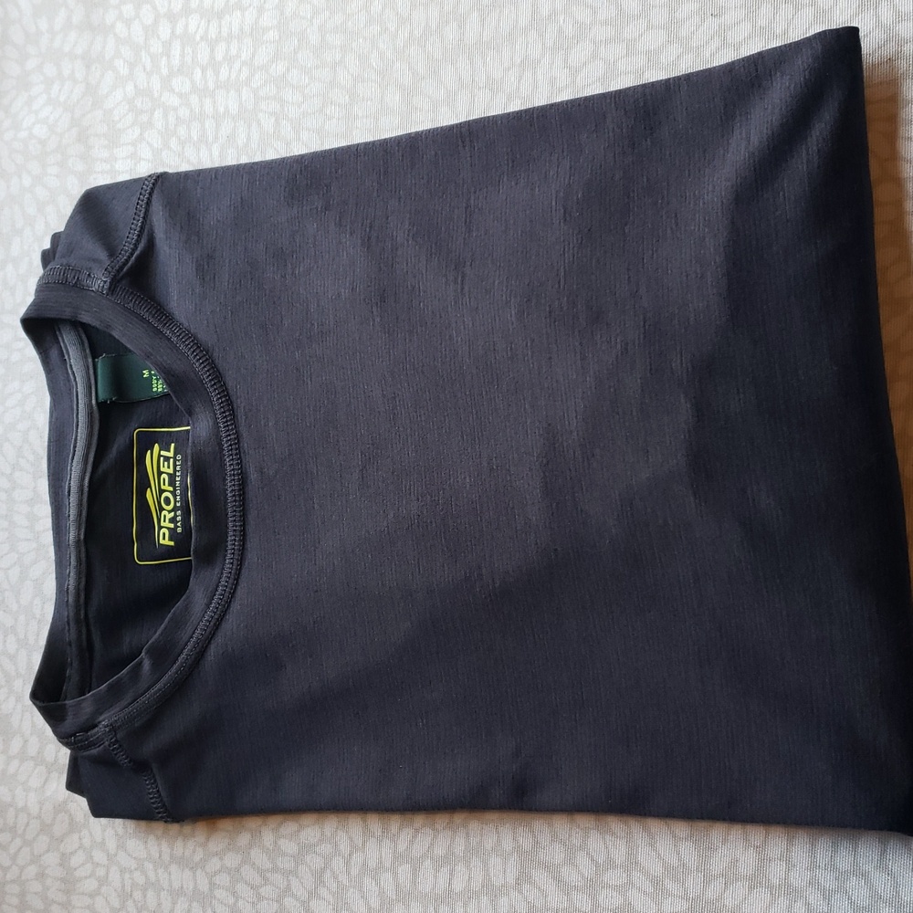 Propel G.H. Bass Engineered Black Crew Neck Long Sleeve Shirt Size M - Picture 10 of 11